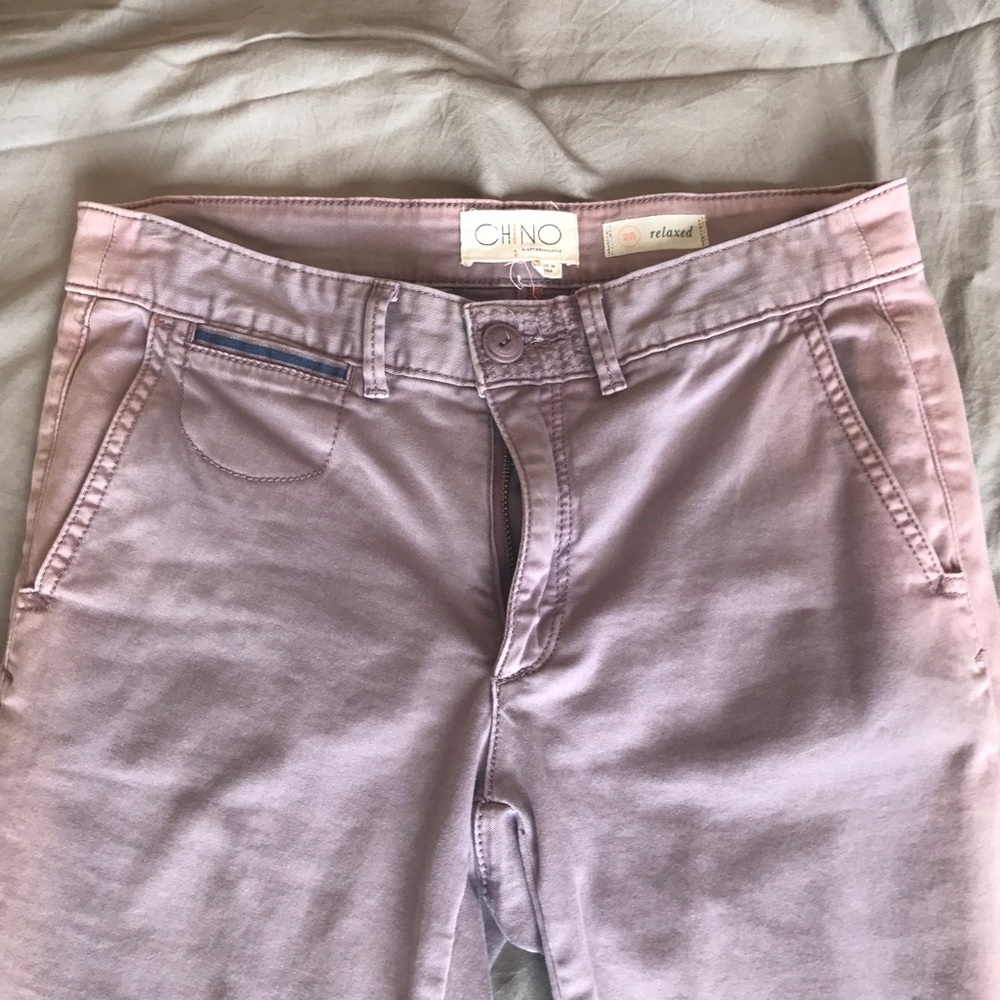 Anthro chino purple w/flower embroidery 25 - Picture 8 of 15